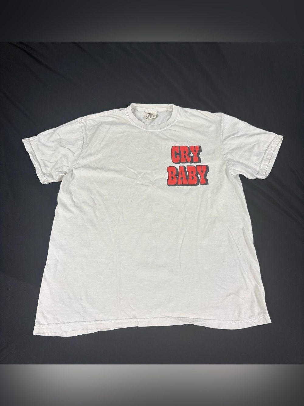 Comfort Colors Mens Clear Cry Baby Ice Cream Short Sleeve T-Shirt L